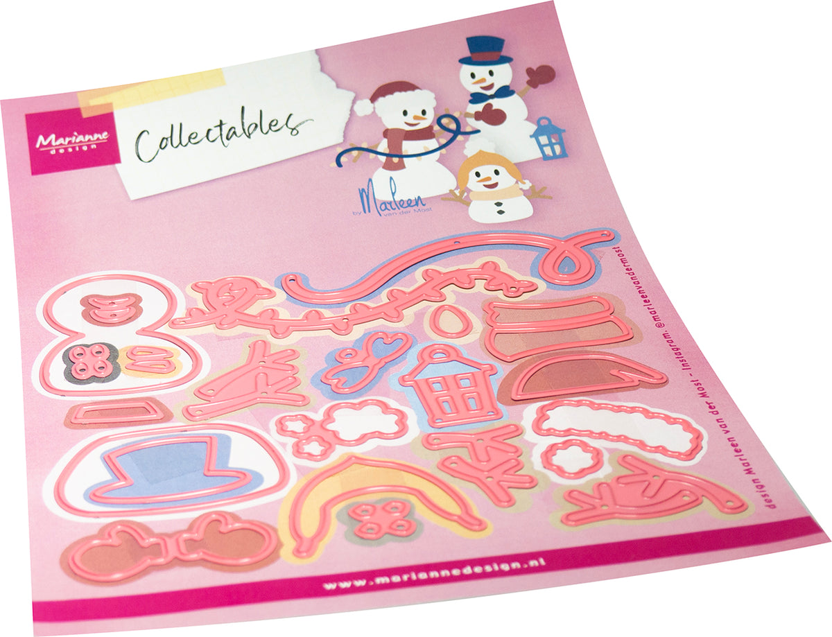 Marianne Design Collectables Die - Happy Snowmen By Marleen