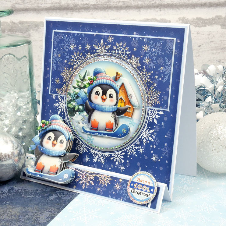 Delightful Penguins Decoupage Card Kit