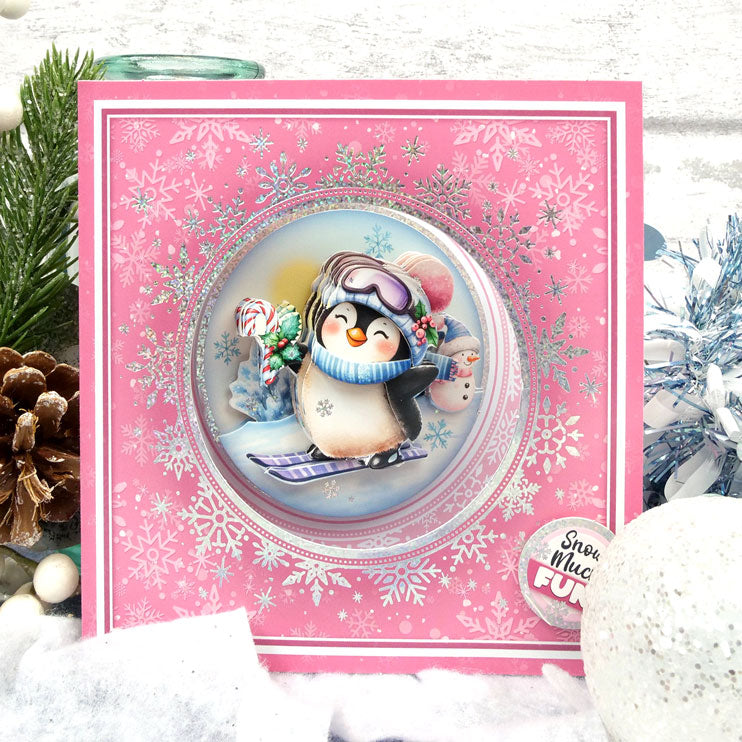 Delightful Penguins Decoupage Card Kit