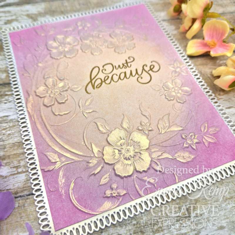 Creative Expressions Blossom Wreath Sentiments 4 in x 6 in Clear Stamp Set