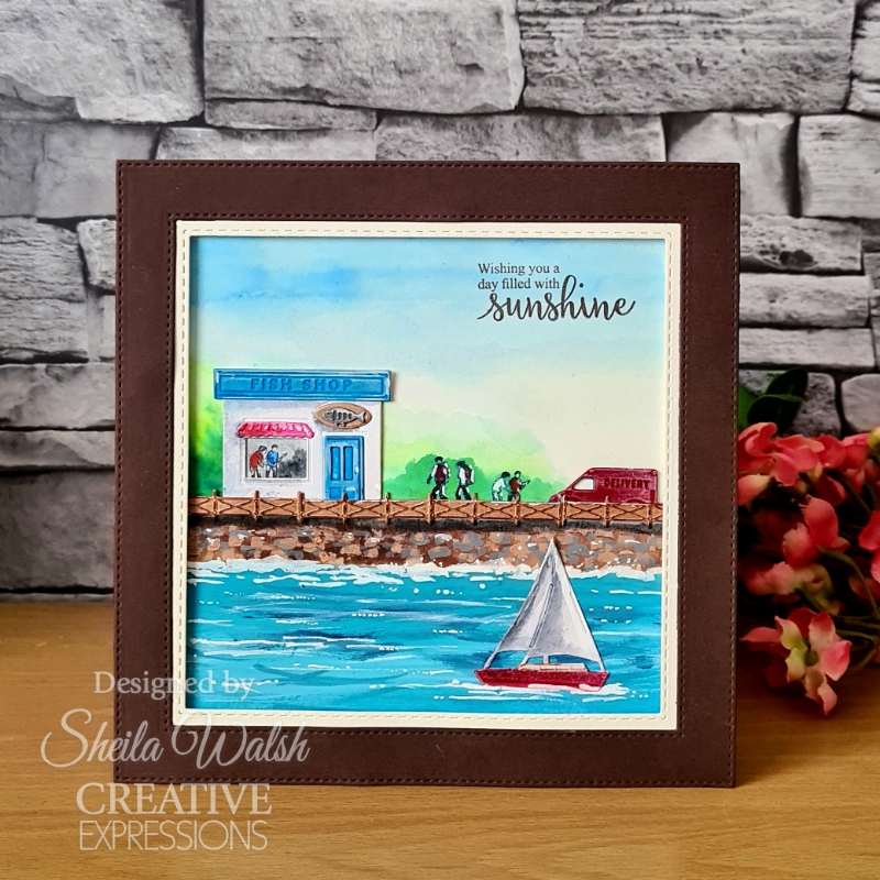 Creative Expressions Sue Wilson Village Scenes 4 in x 6 in Stamp Set