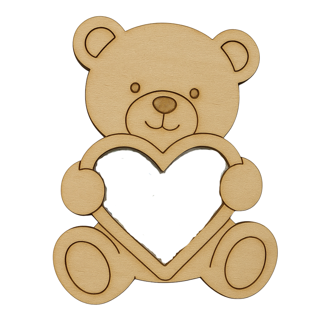 CrafTreat 3D Shaker Chipboard - Teddy with Heart