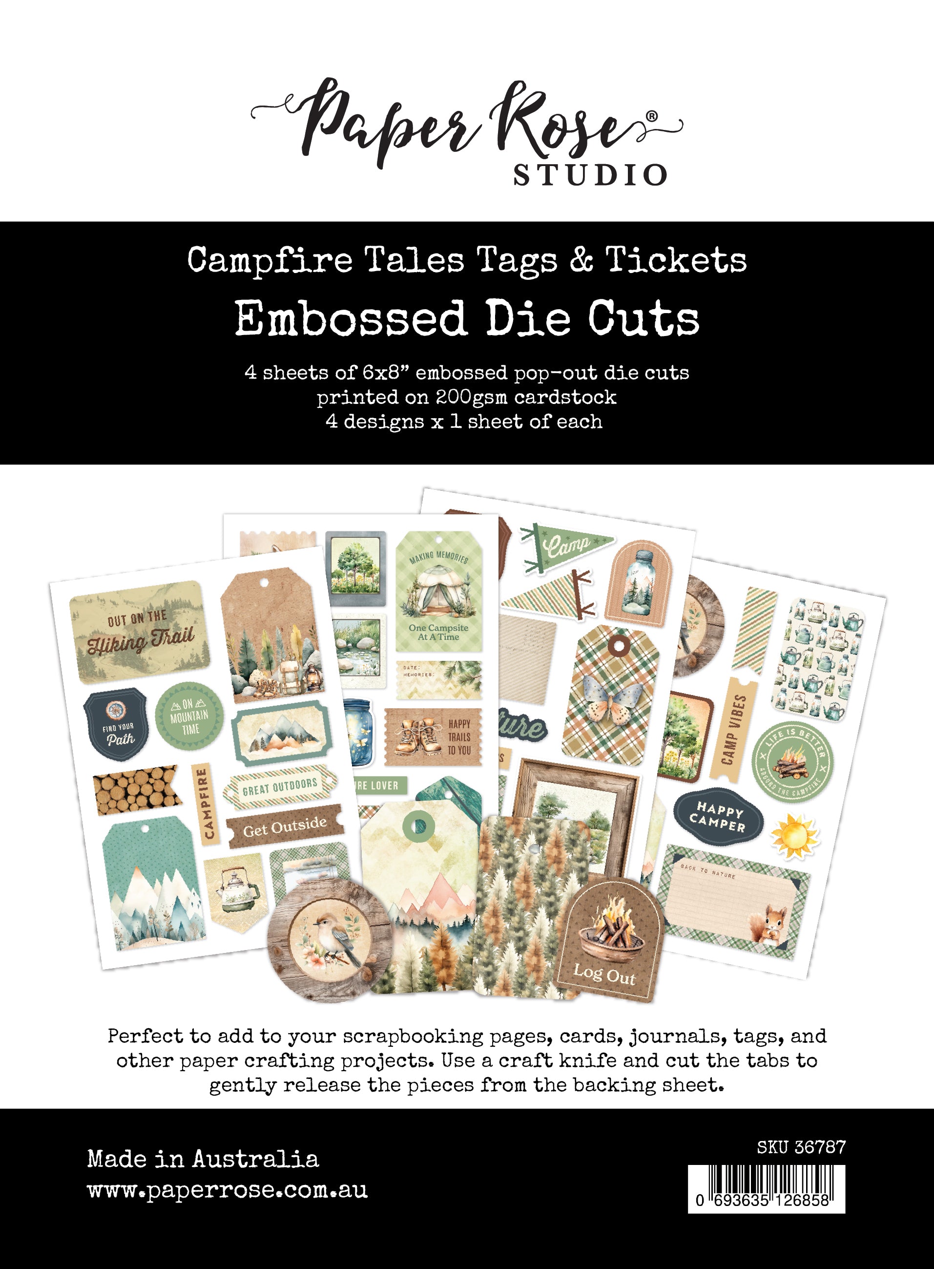 Campfire Tales 6x8" Tags & Tickets Embossed Die Cuts 36787