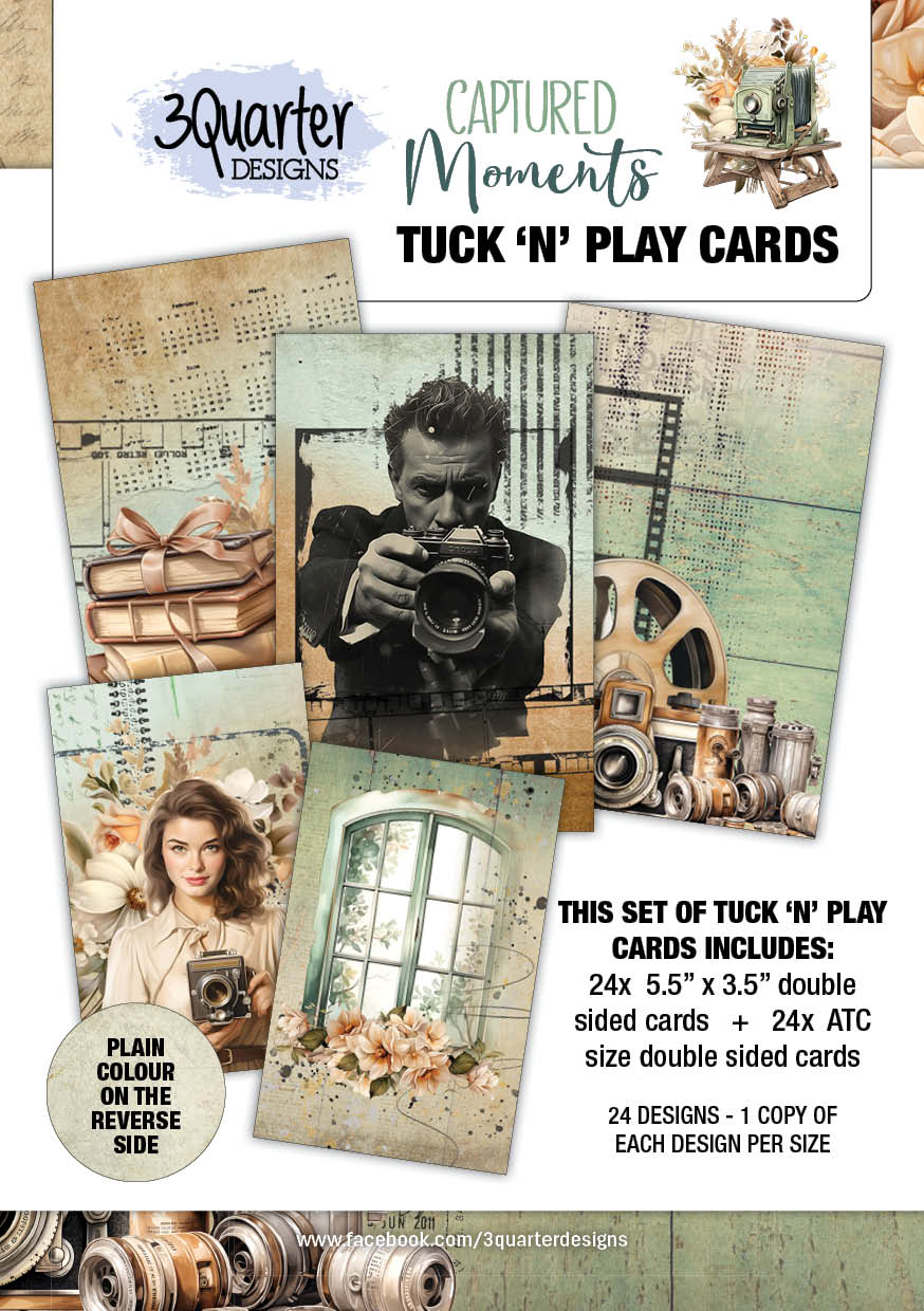 3Quarter Designs Captured Moments - Tuck N Play Cards