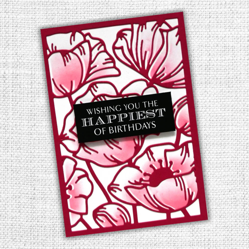 Poppy Decorative Background Metal Cutting Die 19097