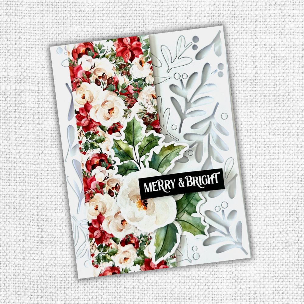 Floral Christmas Coverplate Die 32466