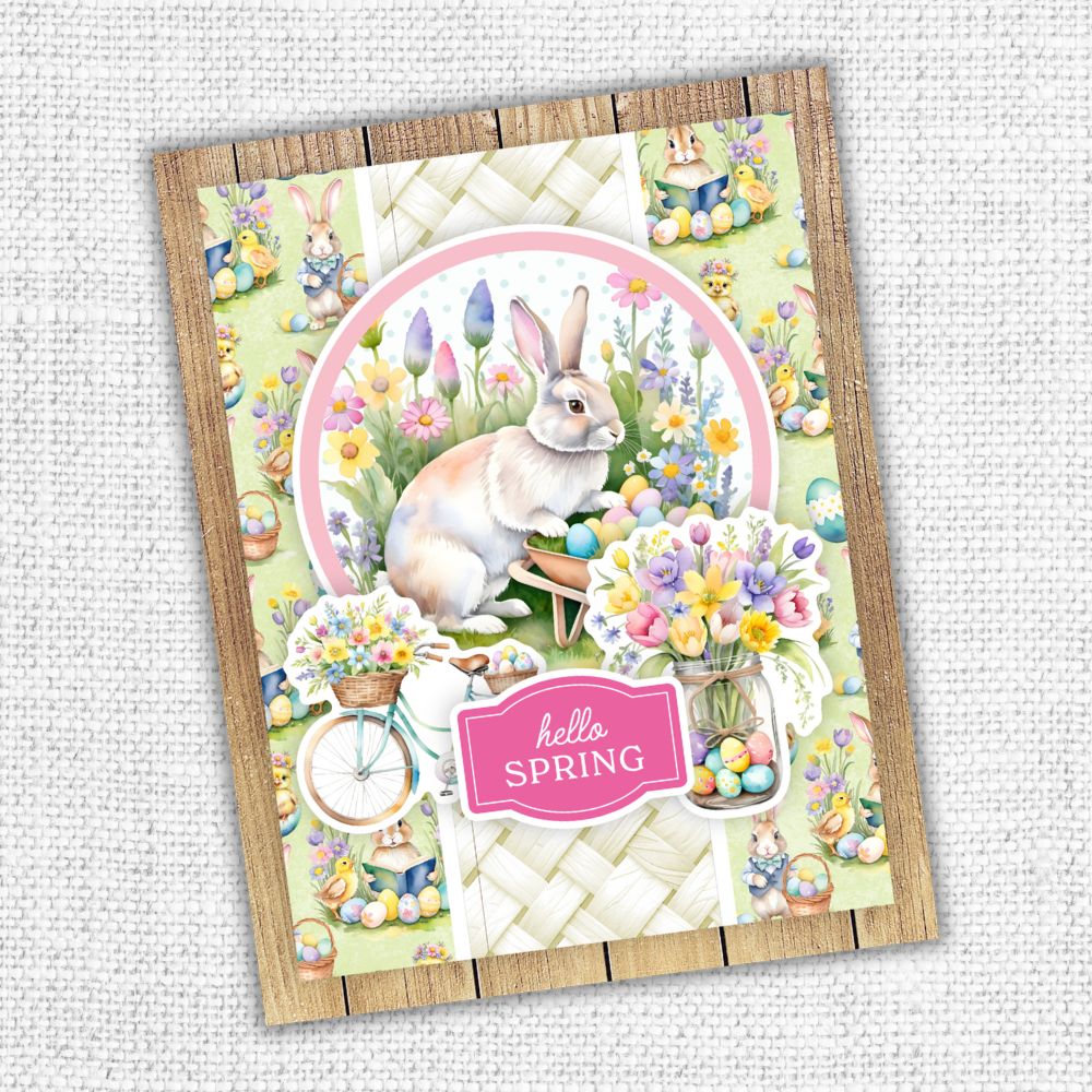 Hop Into Spring 6 x 8" Embossed Die Cuts 36130