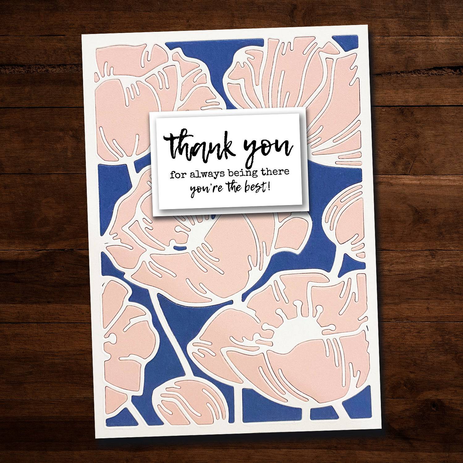 Poppy Decorative Background Metal Cutting Die 19097