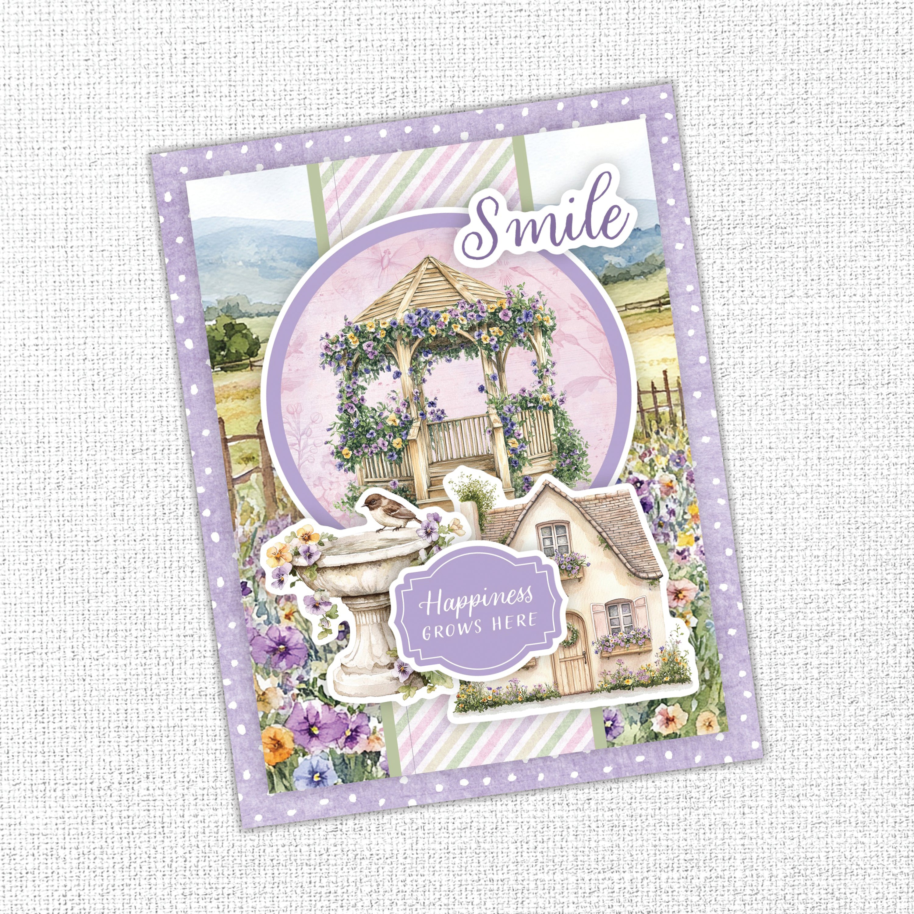 Petals & Pansies 6x8" Tags & Tickets Embossed Die Cuts 36424
