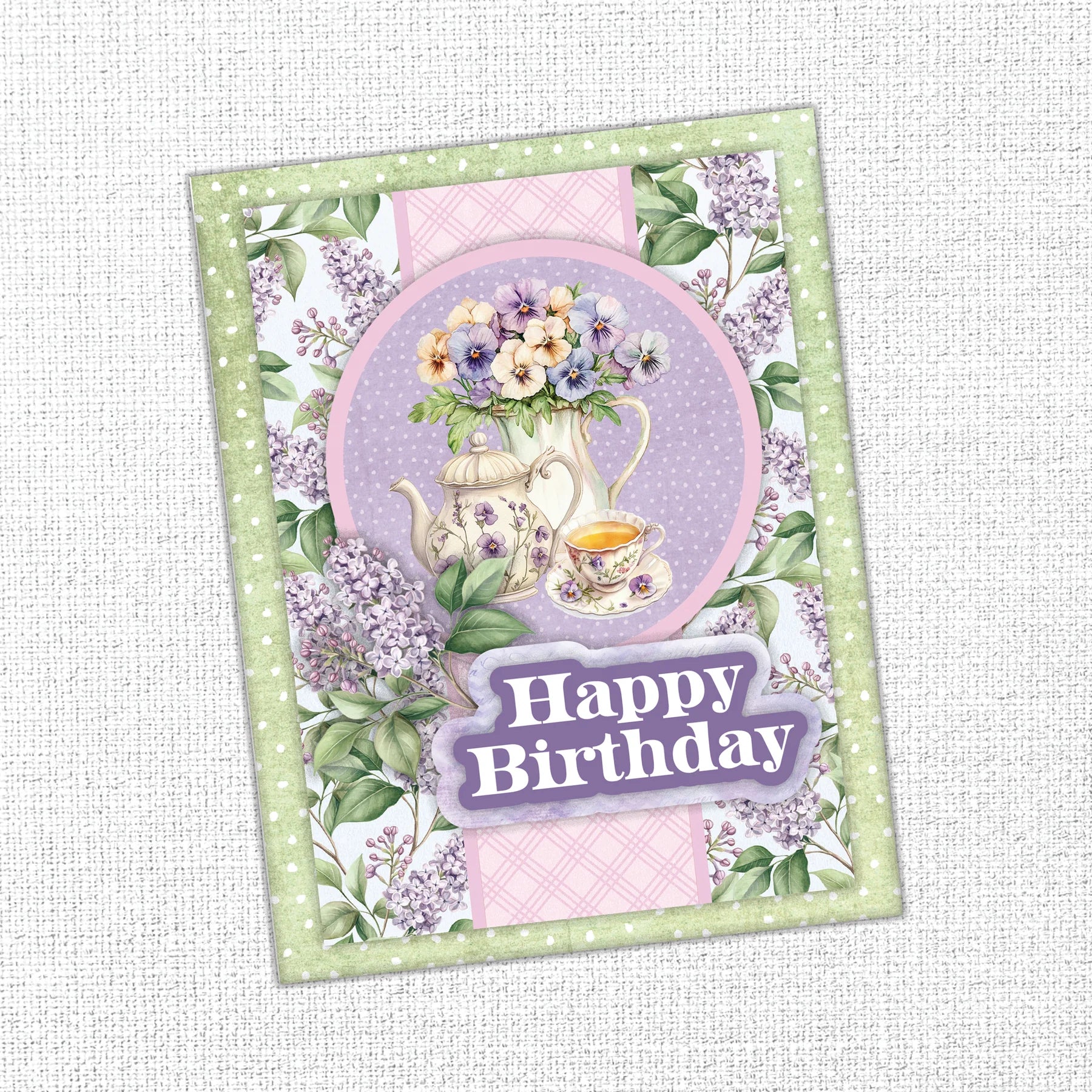 Petals & Pansies 6x8" Layered Sentiments Embossed Die Cuts 36466