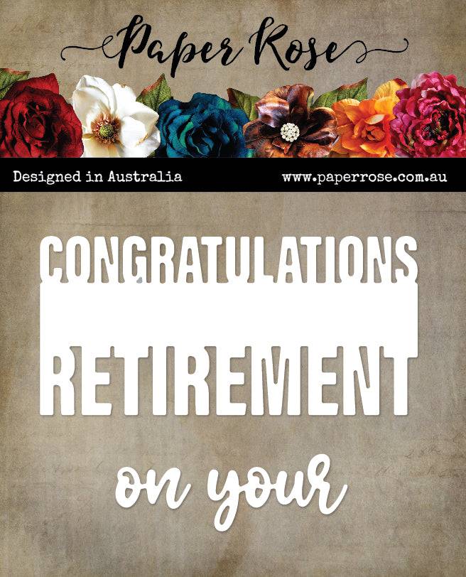 Congratulations On Your Retirement Metal Cutting Die 28906