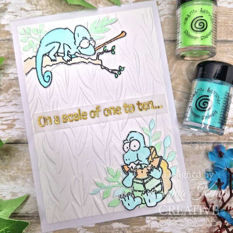 Creative Expressions Designer Boutique Collection One In a Chameleon 6 in x 8 in Clear Stamp Set