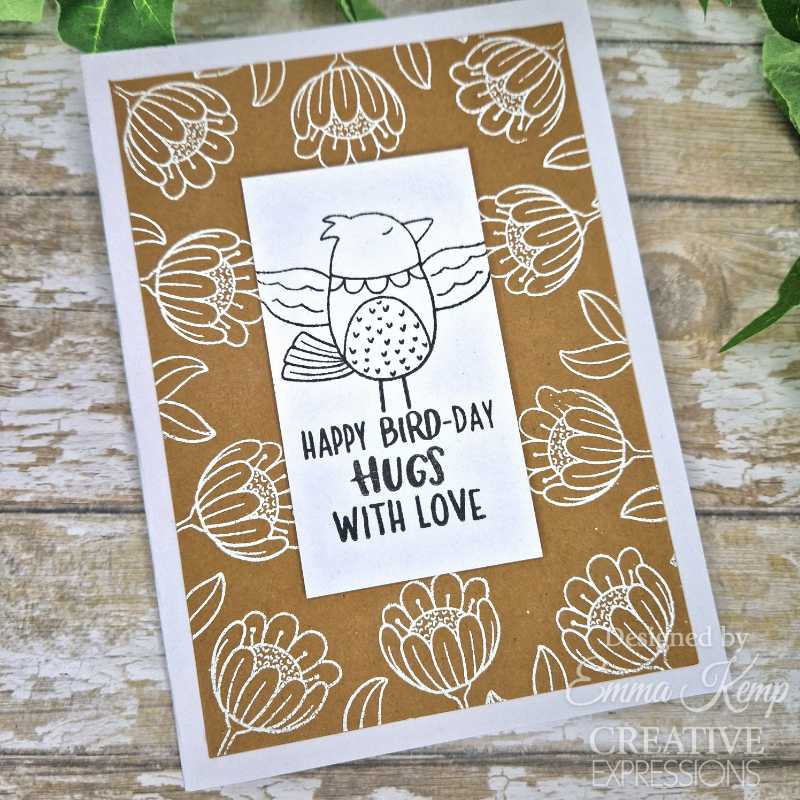 Creative Expressions Jane's Doodles Birdsong Blooms 6 in x 8 in Clear Stamp Set