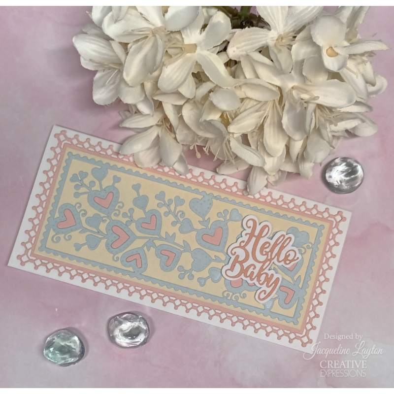 Creative Expressions Sue Wilson Slimline Anniversary Hearts Craft Die