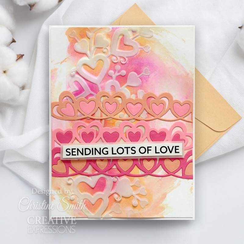 Creative Expressions Sue Wilson Slimline Anniversary Hearts Craft Die