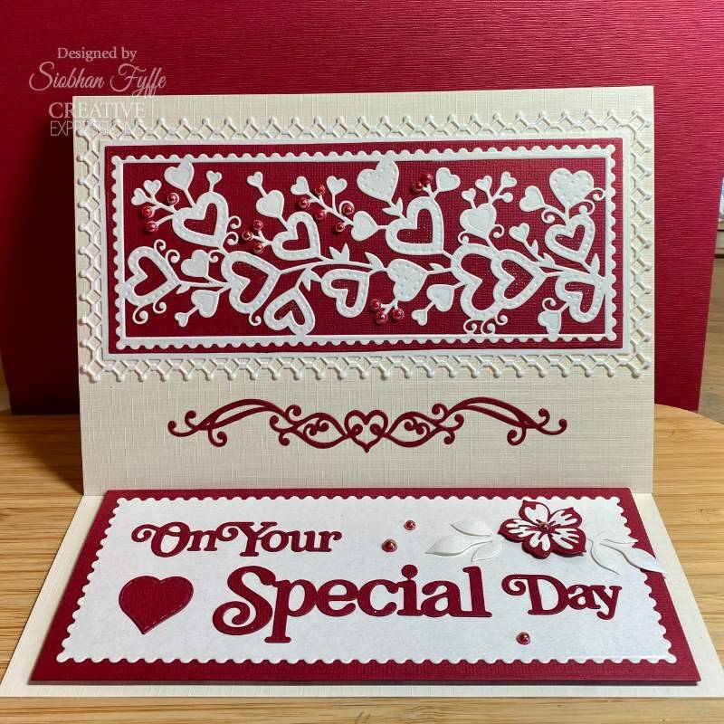 Creative Expressions Sue Wilson Border Collection Heart Scroll Craft Die