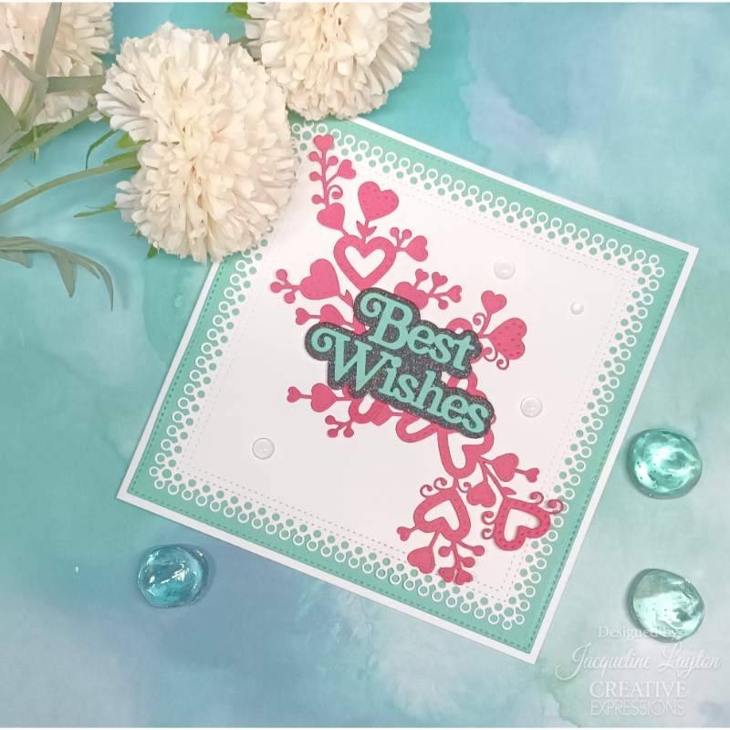 Creative Expressions Sue Wilson Slimline Anniversary Hearts Craft Die