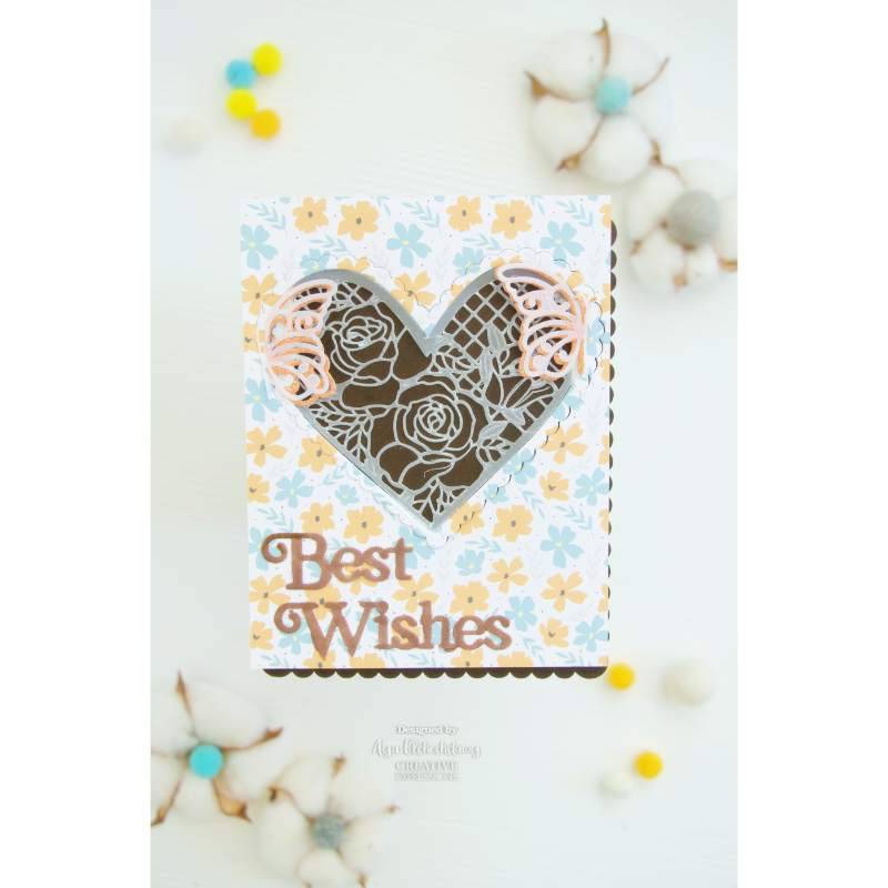 Creative Expressions Sue Wilson Shadowed Sentiments Best Wishes Craft Die