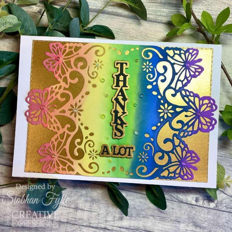 Creative Expressions Sue Wilson Thanks Shadowed Stacked Sentiment Craft Die