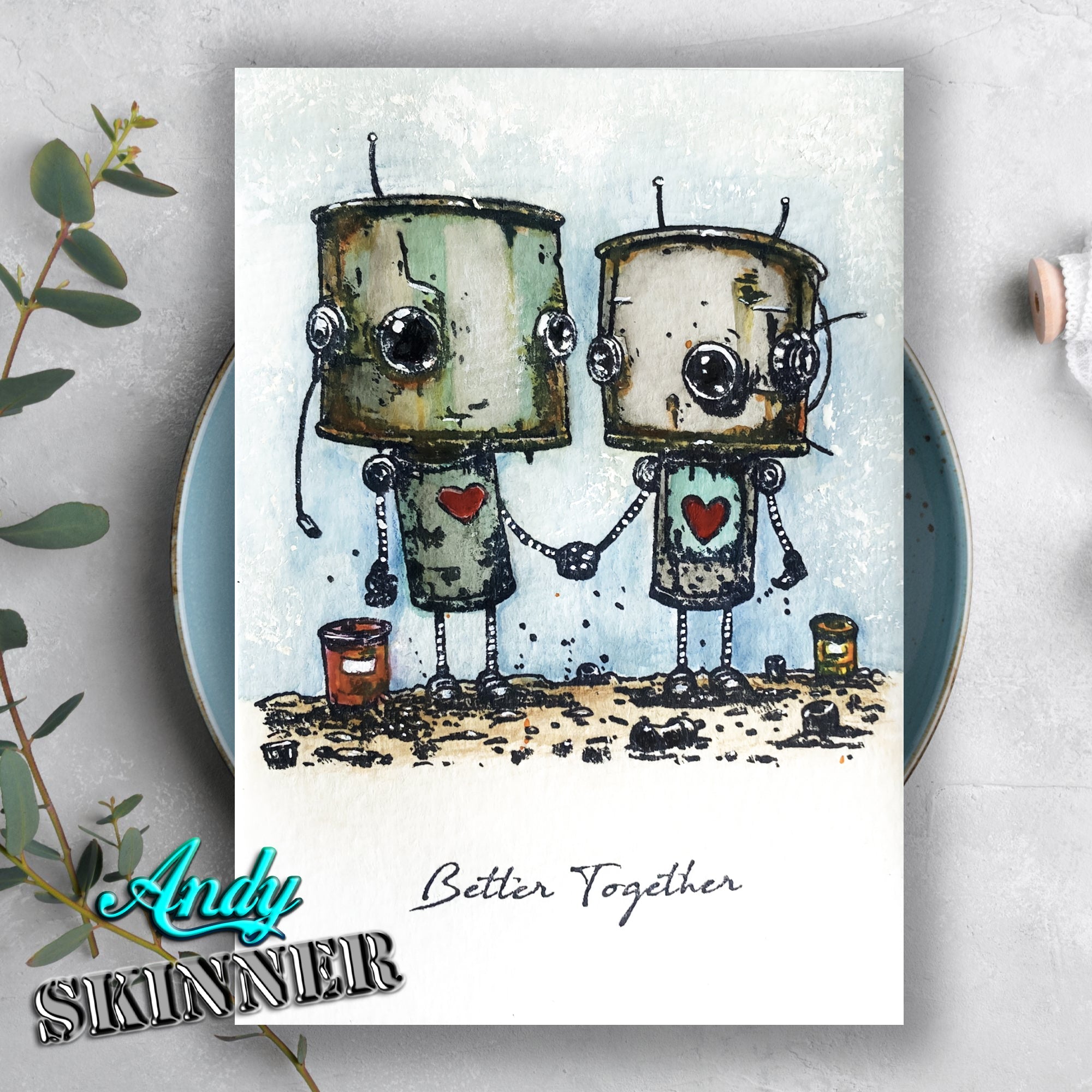 Creative Expressions Andy Skinner Botology Better Together Pre Cut Rubber Stamp