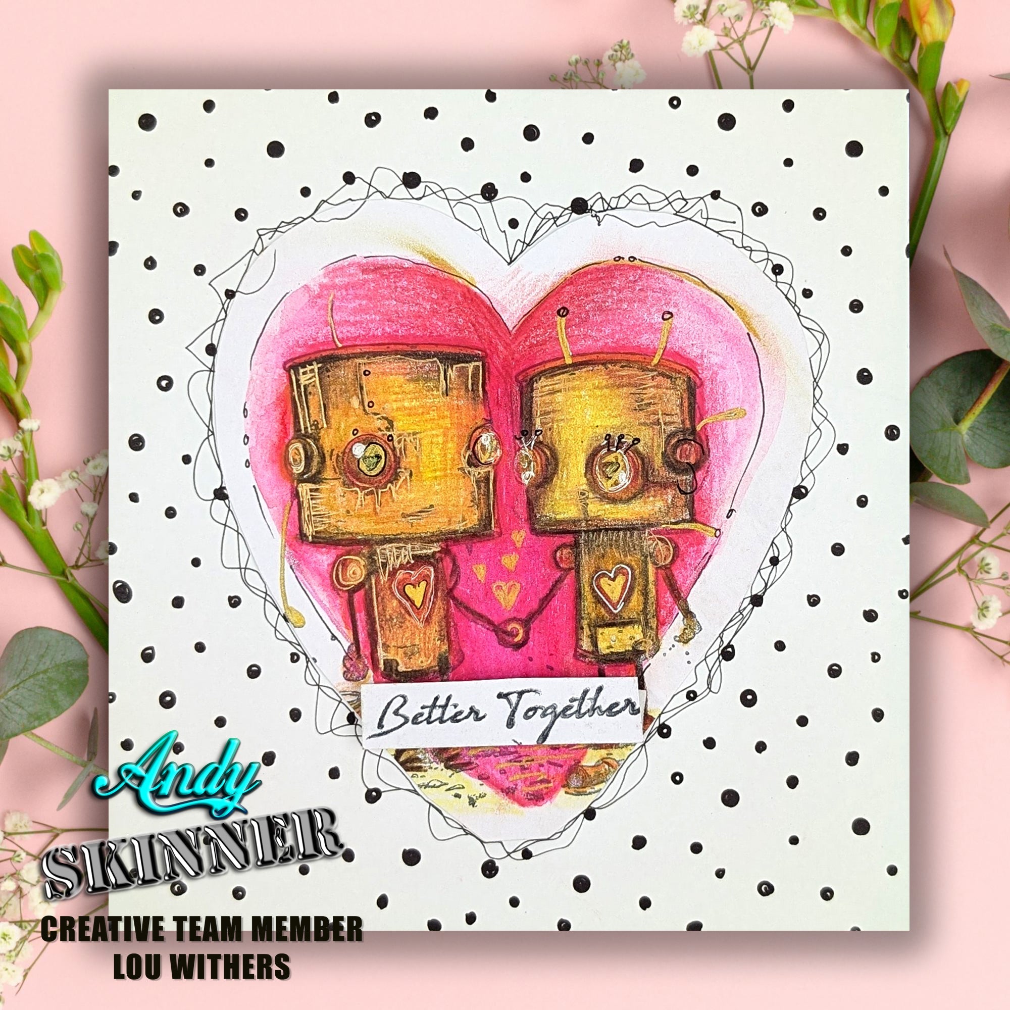 Creative Expressions Andy Skinner Botology Better Together Pre Cut Rubber Stamp