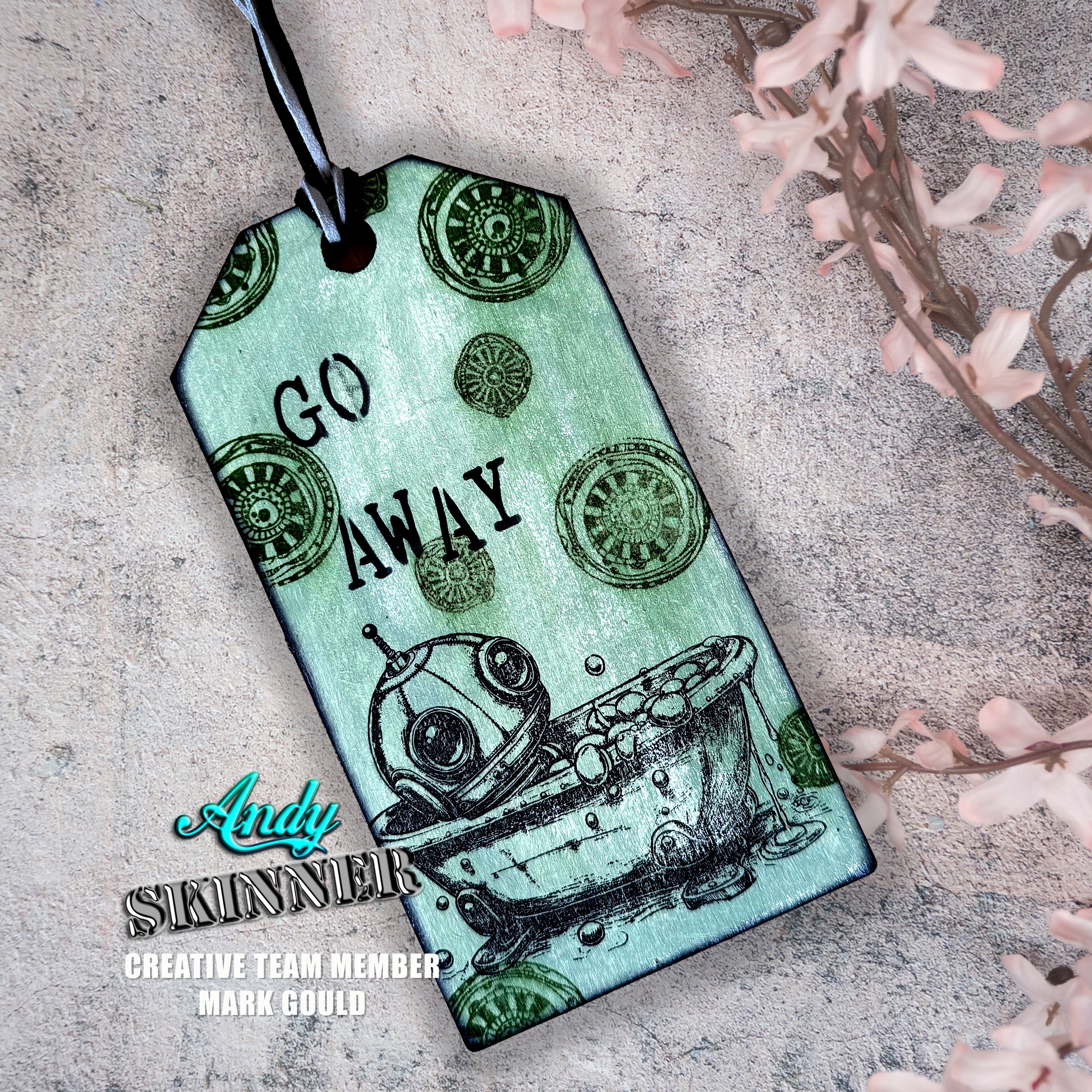 Creative Expressions Andy Skinner Botology Wash Your Worries Away Pre Cut Rubber Stamp