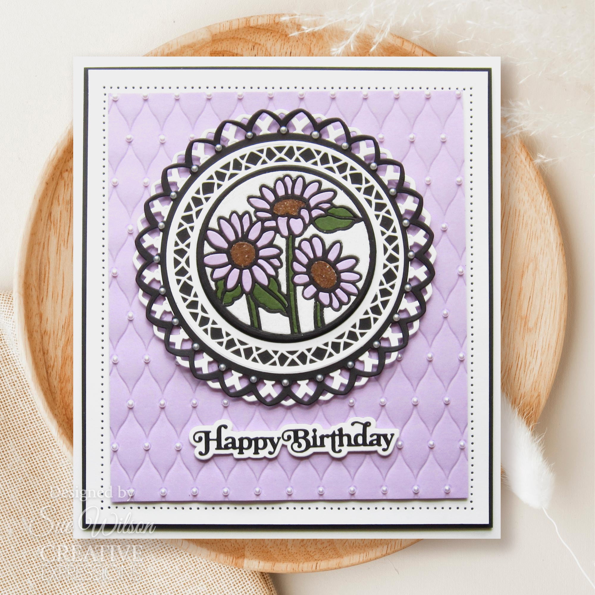 Creative Expressions Sue Wilson Mini Shadowed Sentiments Happy Birthday Craft Die