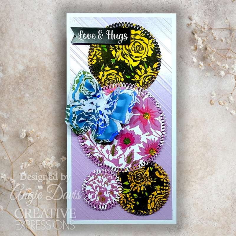 Creative Expressions Wildflower Medley 5 1/2 in x 3 3/4 in Pre-Cut Rubber Stamp