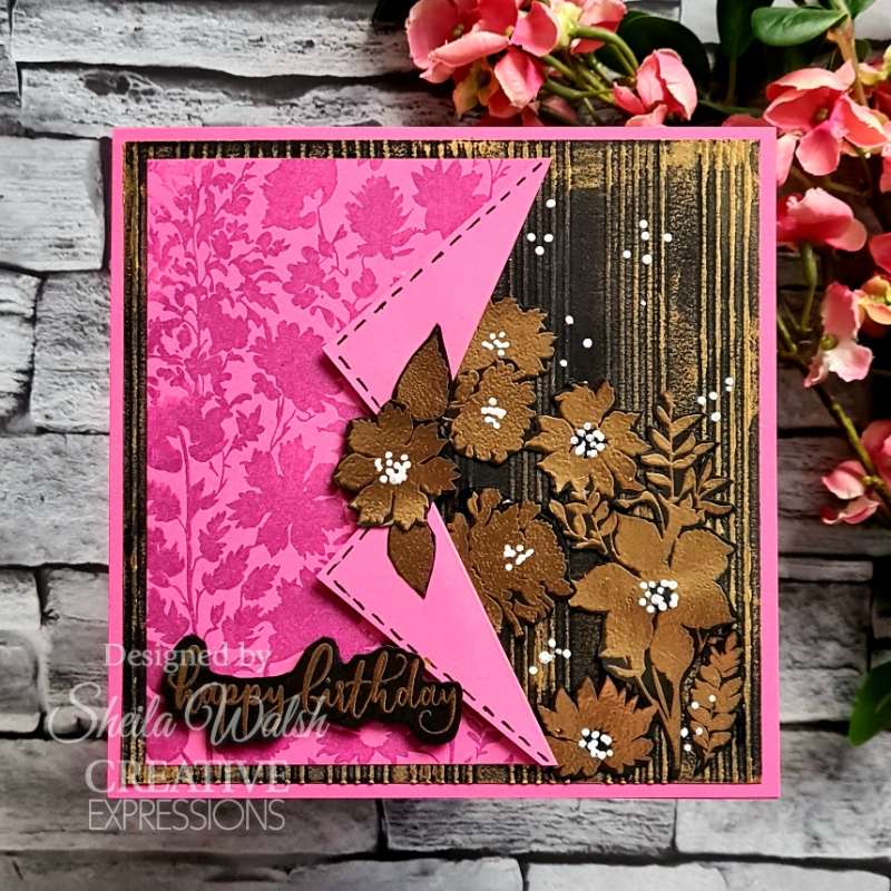 Creative Expressions Wildflower Medley 5 1/2 in x 3 3/4 in Pre-Cut Rubber Stamp