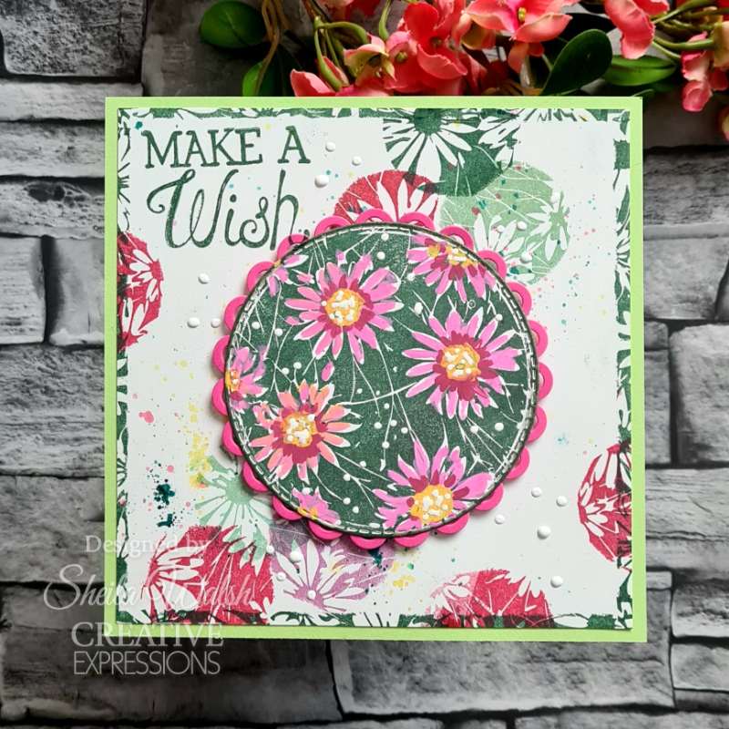 Creative Expressions Daisy Bliss 5 1/2 in x 3 3/4 in Pre-Cut Rubber Stamp