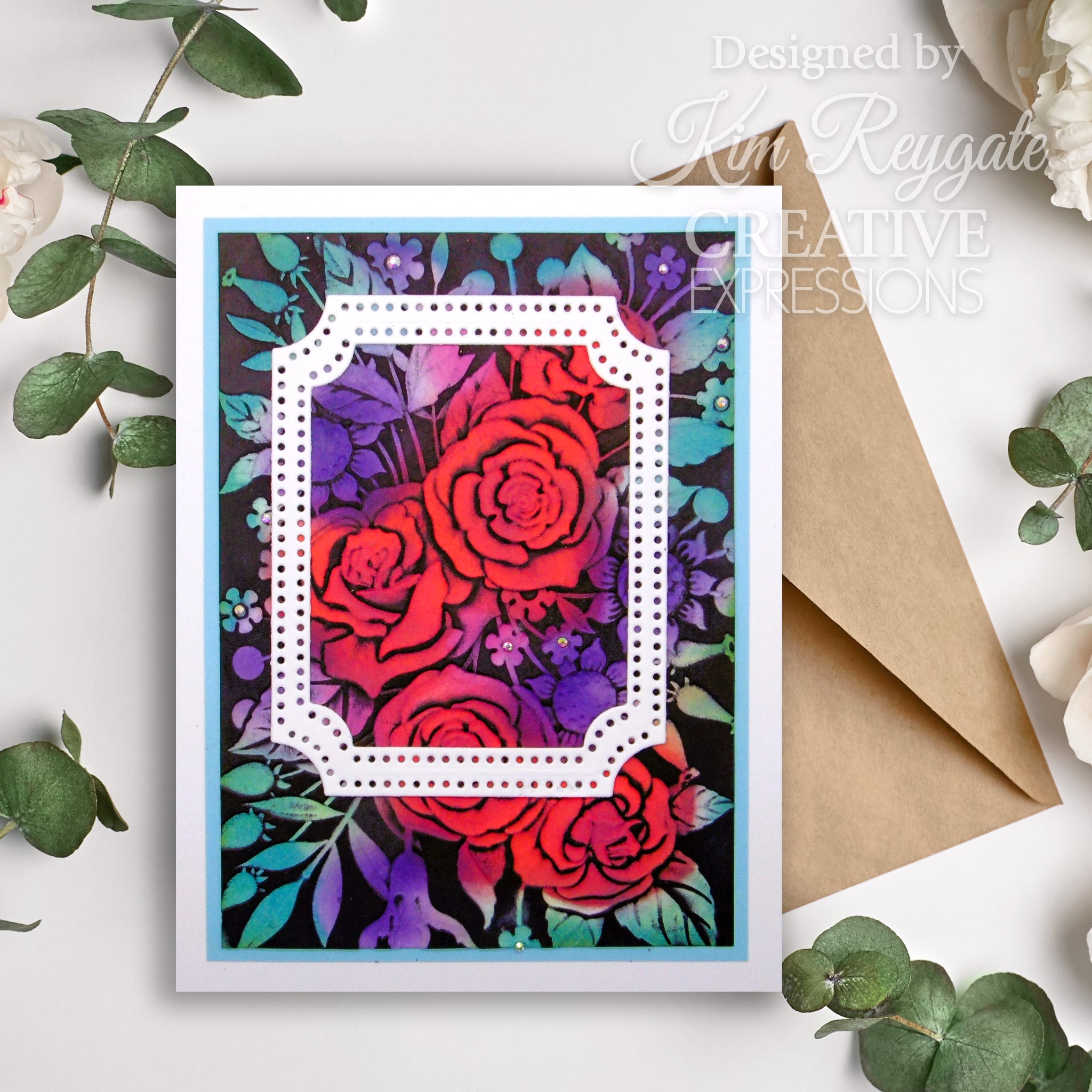 Creative Expressions Rose Garden 5 in x 7 in 3D Embossing Folder