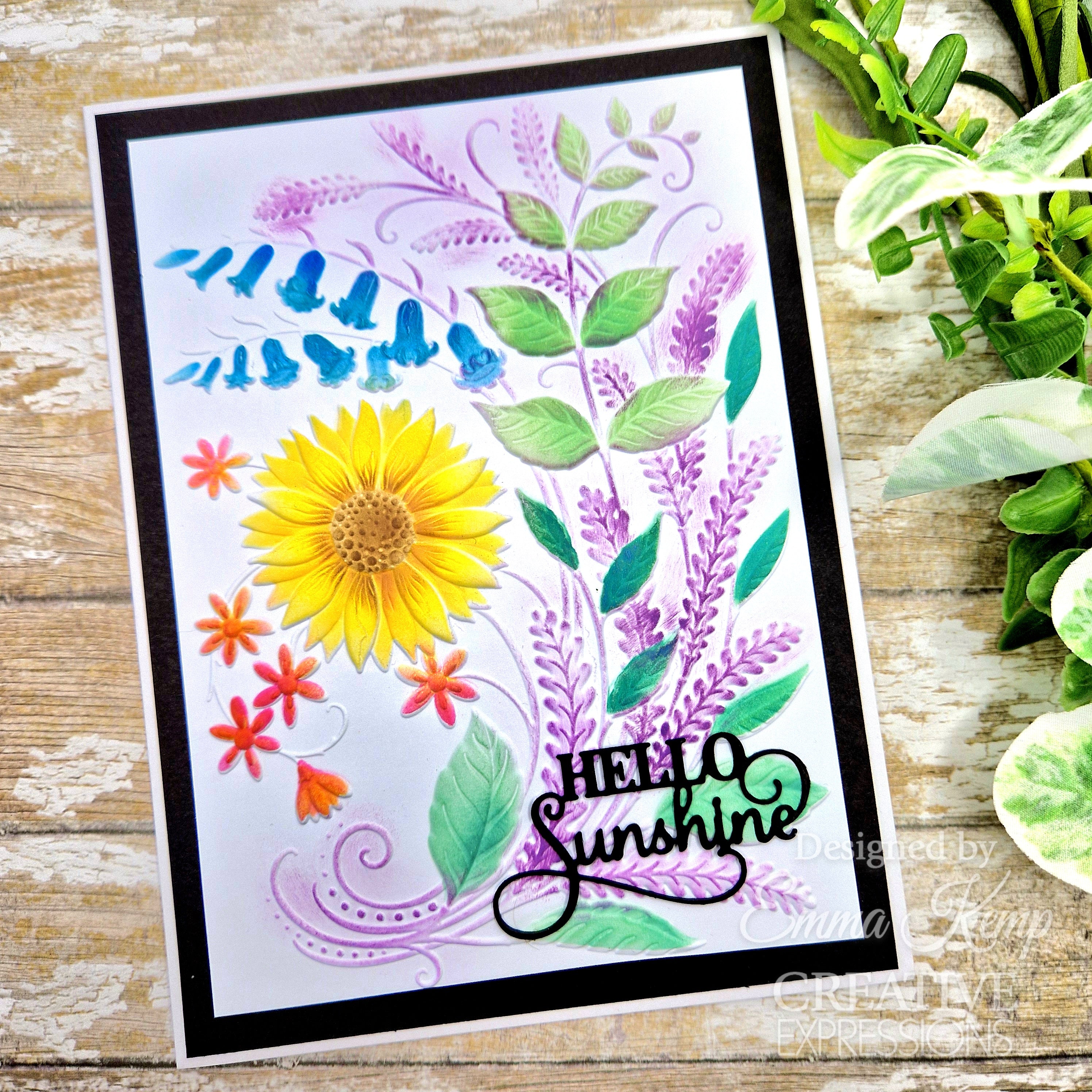 Creative Expressions Sunshine Serenade 5 in x 7 in 3D Embossing Folder