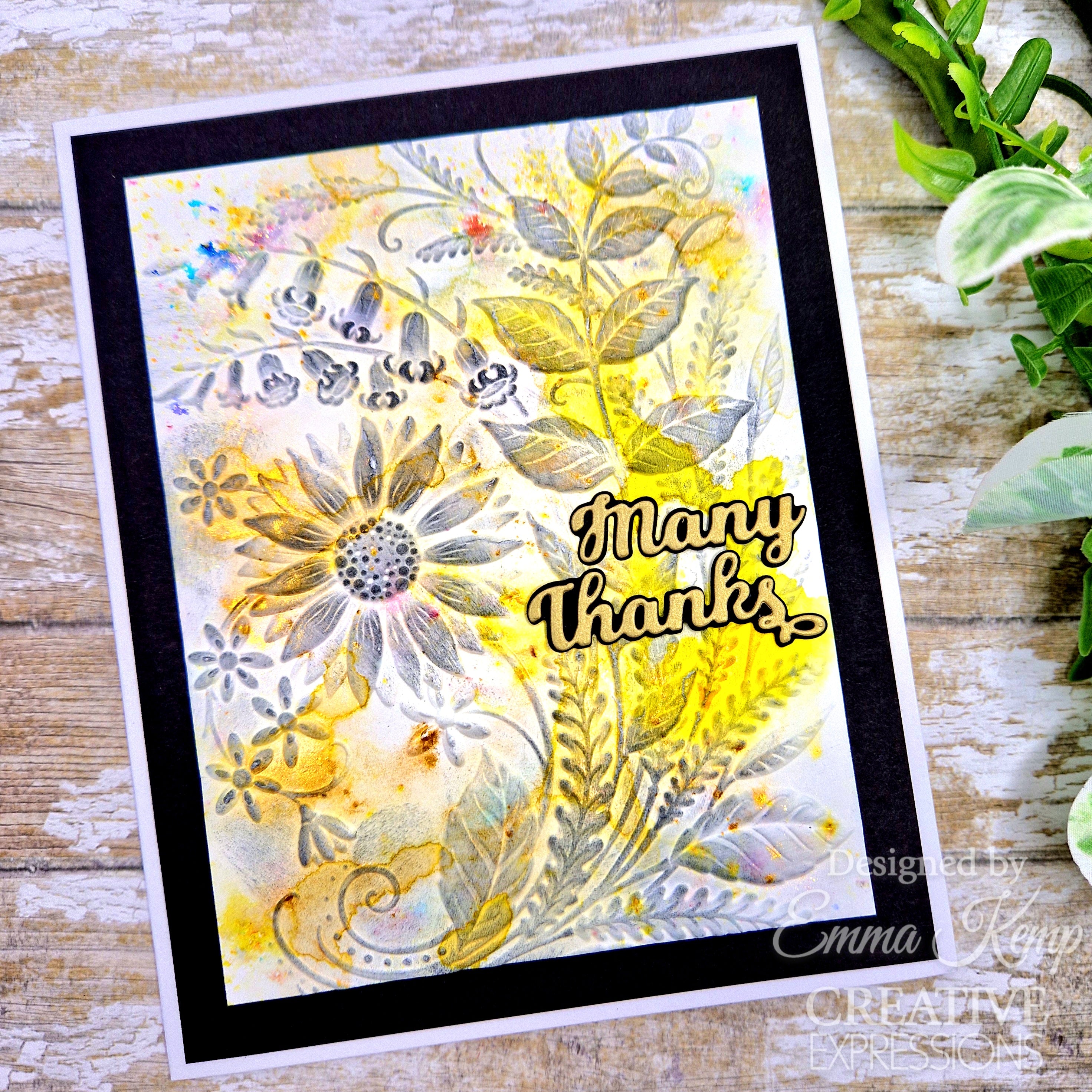 Creative Expressions Sunshine Serenade 5 in x 7 in 3D Embossing Folder