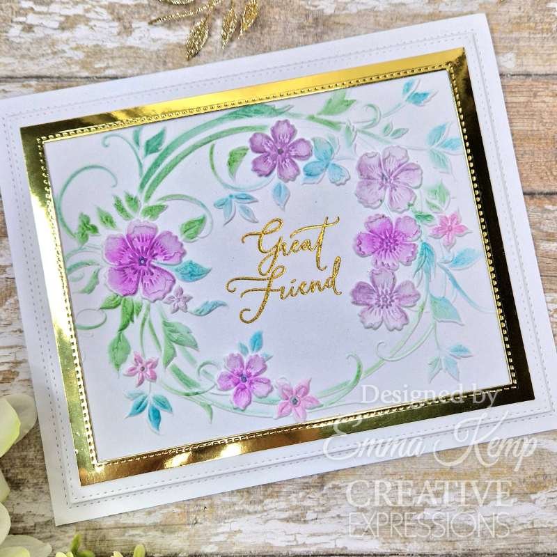 Creative Expressions Blossom Wreath Sentiments 4 in x 6 in Clear Stamp Set