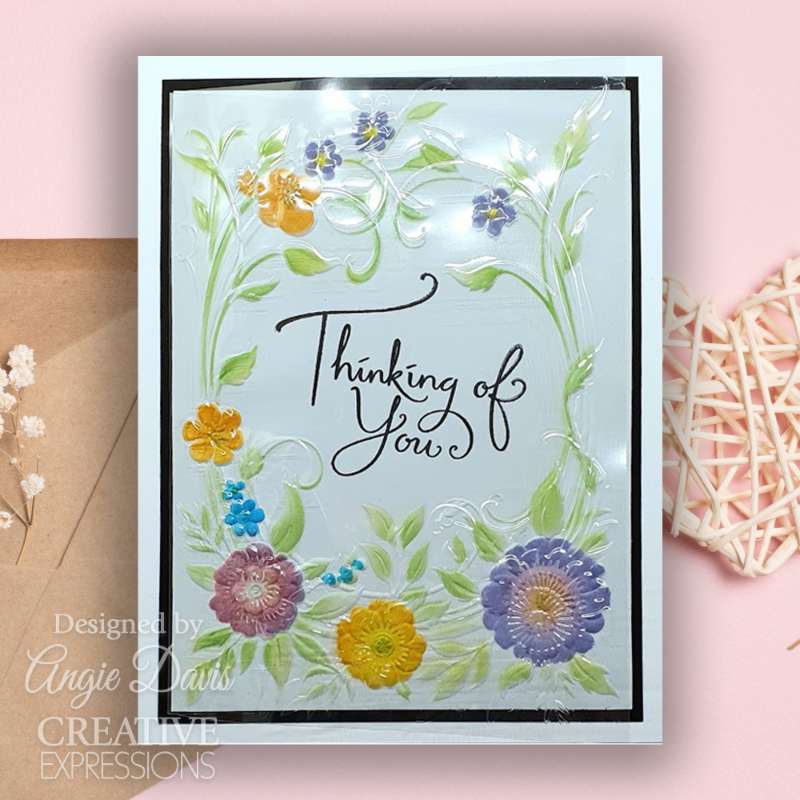 Creative Expressions Floral Symphony Sentiments 4 in x 6 in Clear Stamp Set