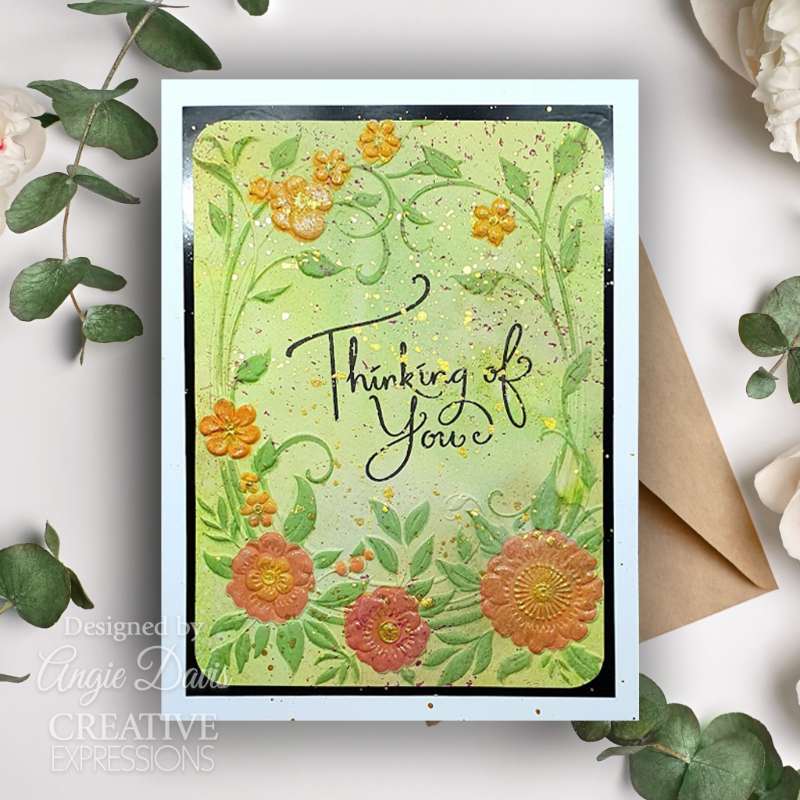 Creative Expressions Floral Symphony 5 in x 7 in 3D Embossing Folder