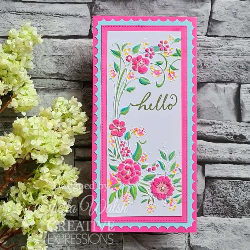 Creative Expressions Floral Symphony Sentiments 4 in x 6 in Clear Stamp Set