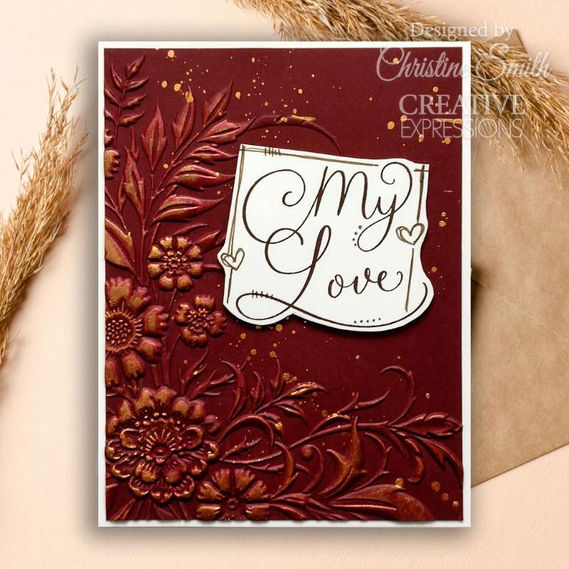 Creative Expressions Petal Cascade 5 in x 7 in 3D Embossing Folder