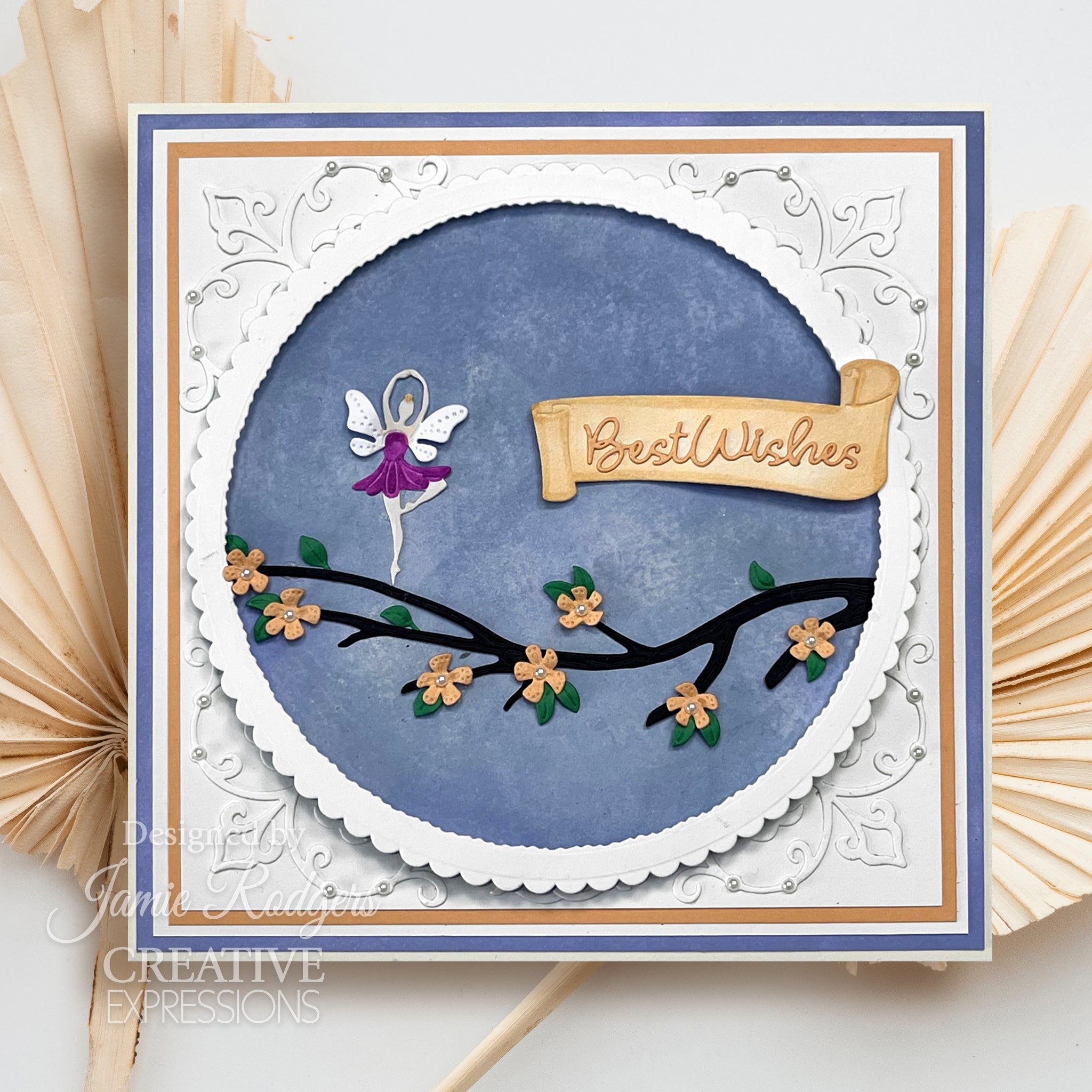 Creative Expressions Jamie Rodgers Fairy Village Floral Branch Craft Die