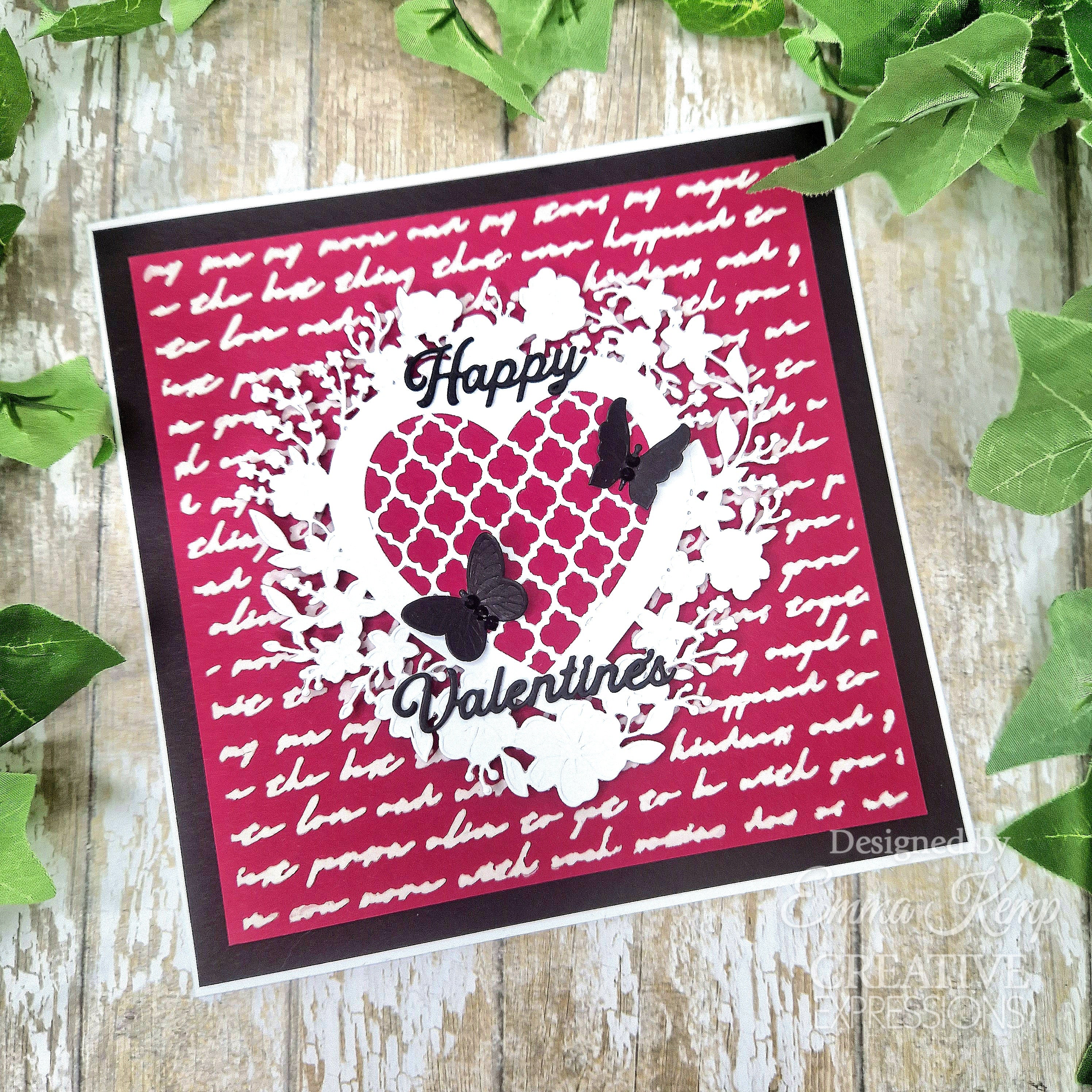 Creative Expressions Jamie Rodgers Everlasting Love Lattice Heart Blossoms Craft Die