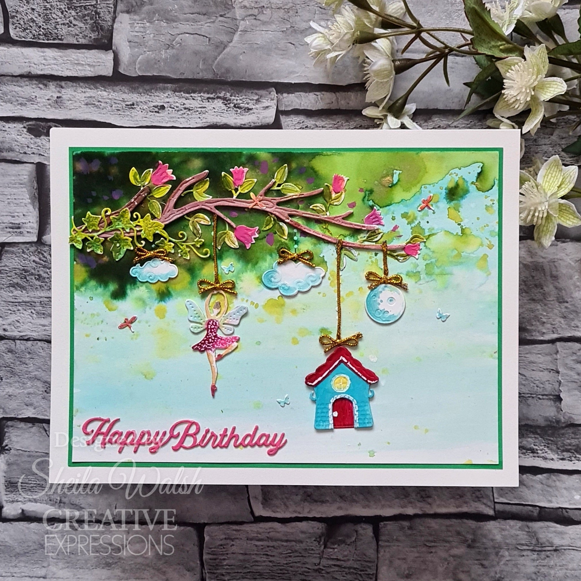 Creative Expressions Jamie Rodgers Fairy Village Floral Branch Craft Die