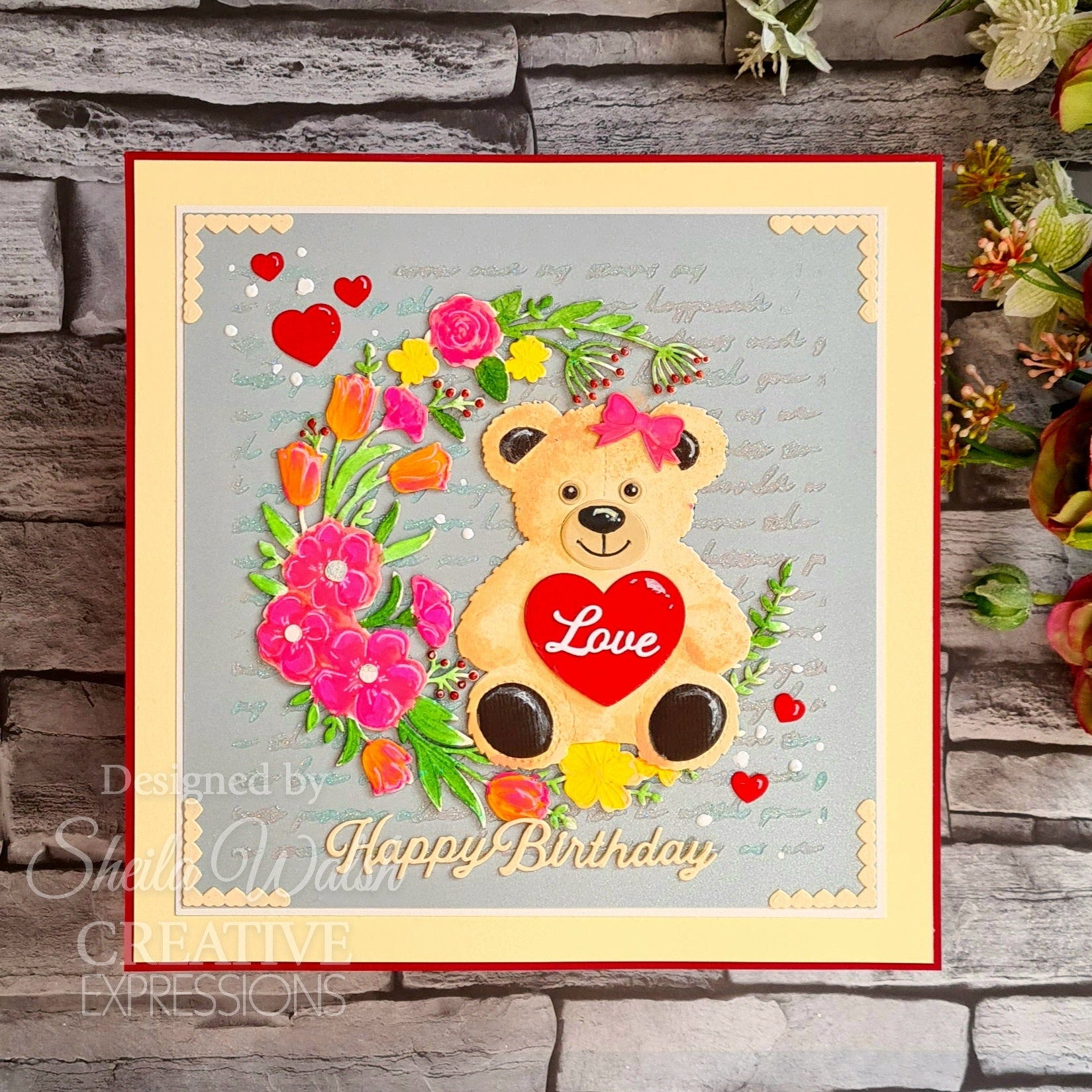 Creative Expressions Jamie Rodgers Everlasting Love Teddy Bear Craft Die