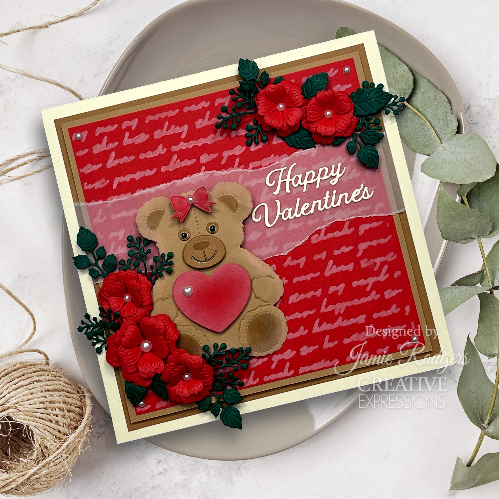 Creative Expressions Jamie Rodgers Everlasting Love Teddy Bear Craft Die