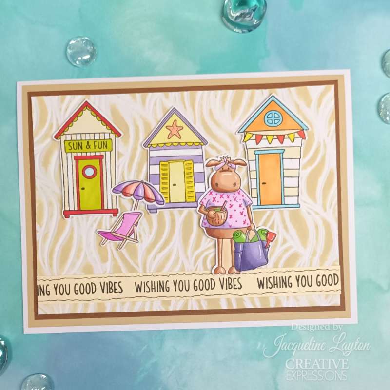 Creative Expressions Jane's Doodles Life's A Beach 6 in x 8 in Clear Stamp Set