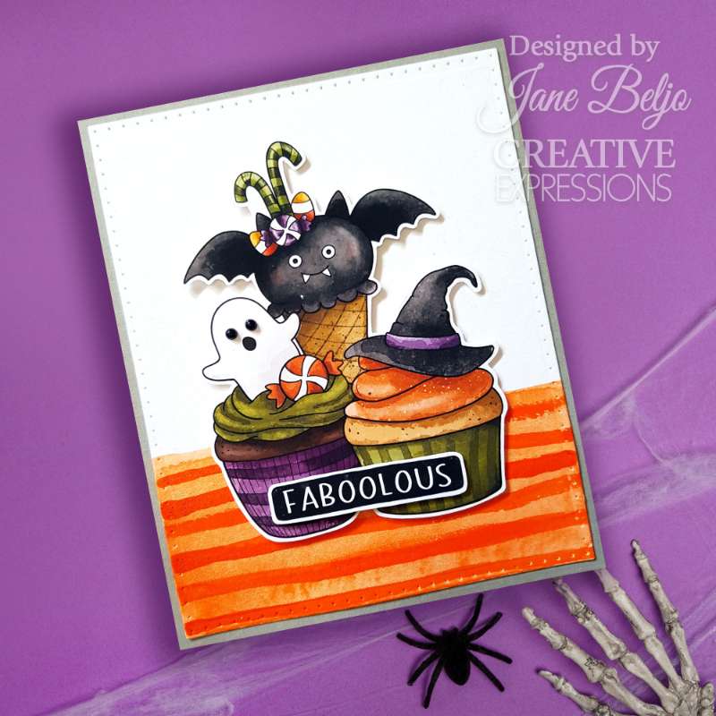 Creative Expressions Jane's Doodles Spooktacular 6 in x 8 in Clear Stamp Set