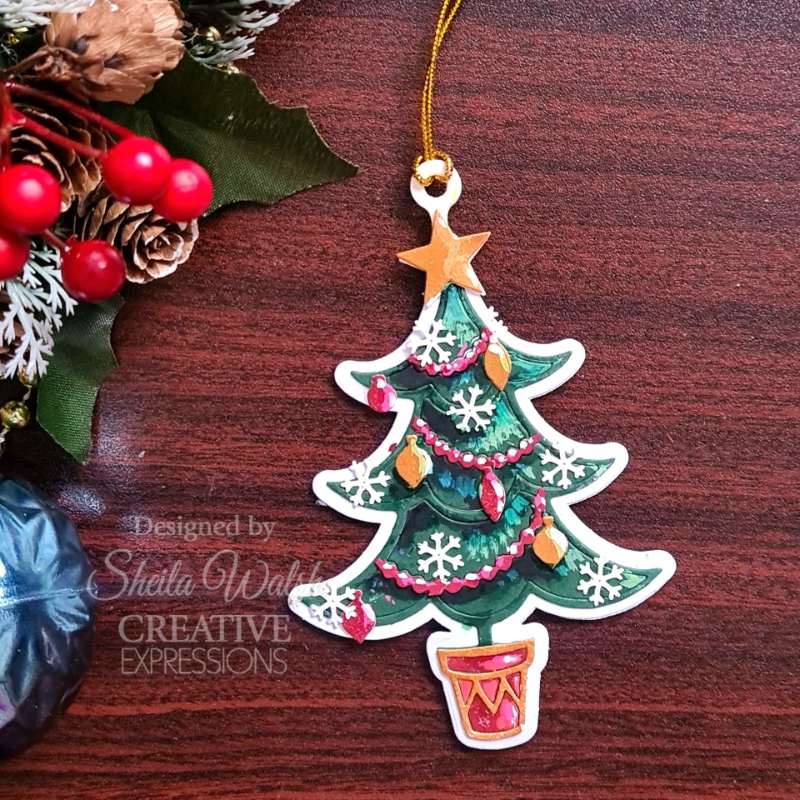 Creative Expressions Paper Cuts Festive Christmas Tree Craft Die