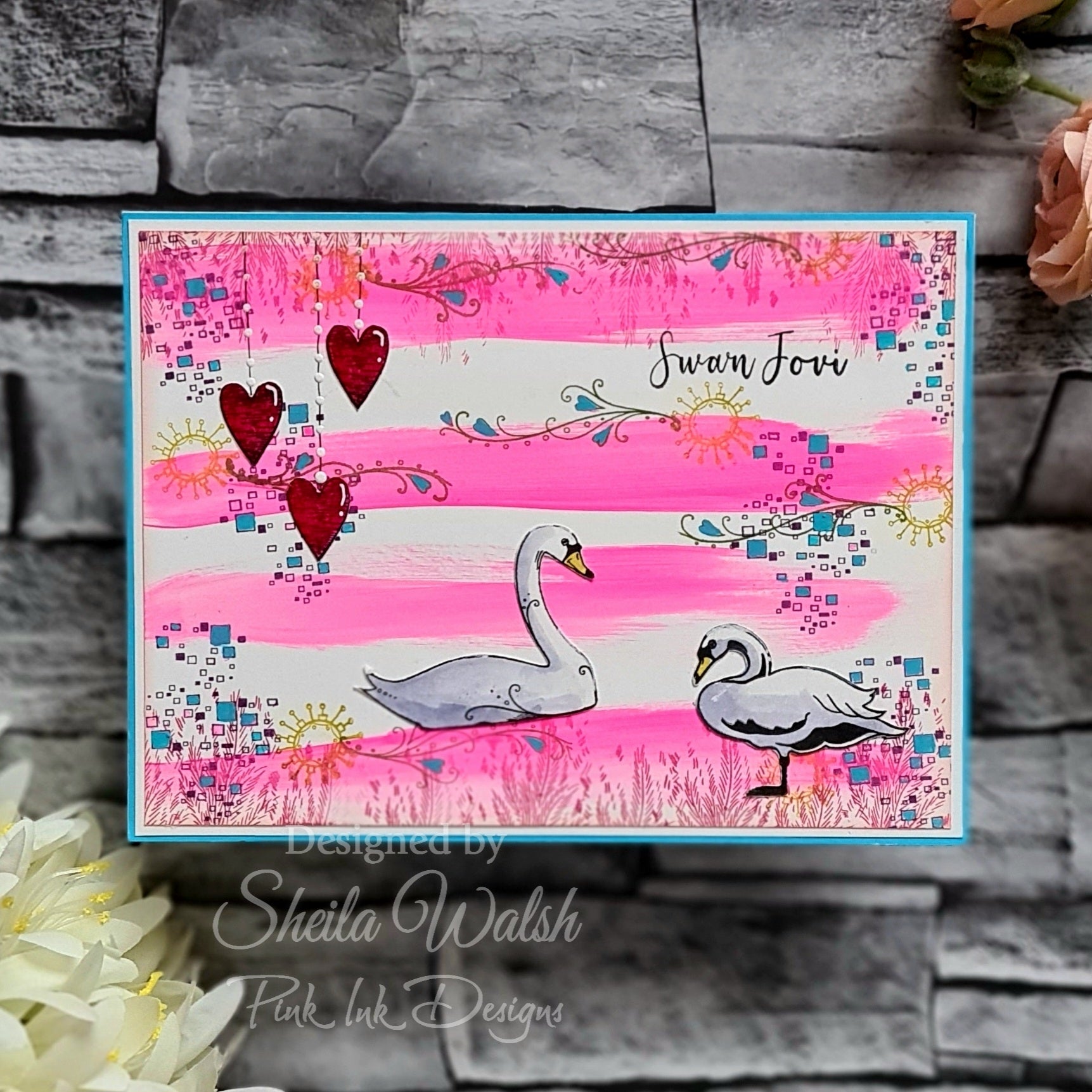 Pink Ink Designs Swan Jovi 6 in x 8 in Clear Stamp Set