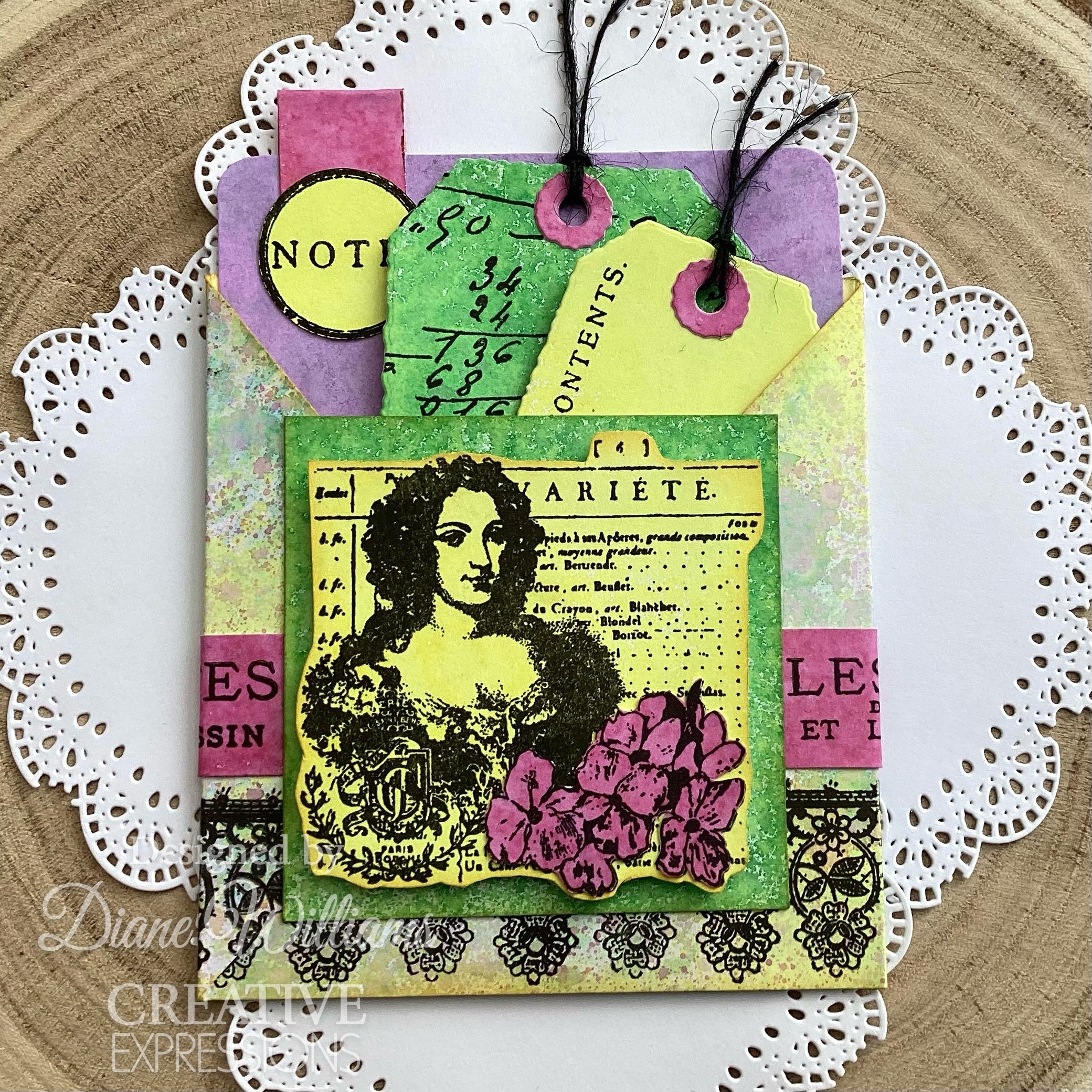 Creative Expressions Sam Poole Parisian Lace 6 in x 8 in Clear Stamp Set