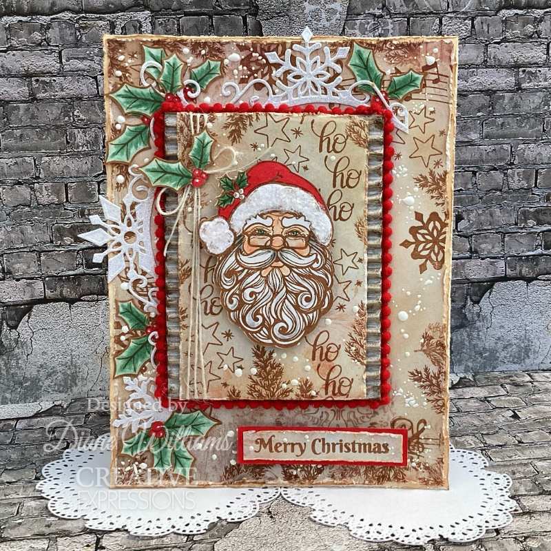 Creative Expressions Santa 6 in x 8 in Clear Stamp Set