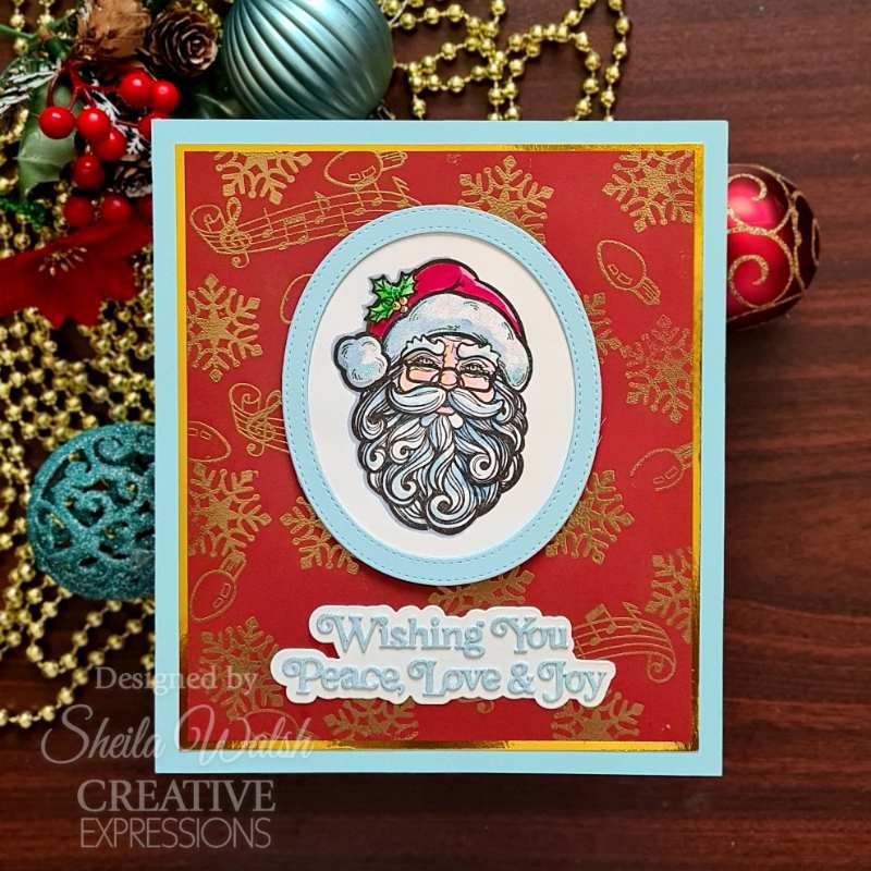 Creative Expressions Santa 6 in x 8 in Clear Stamp Set